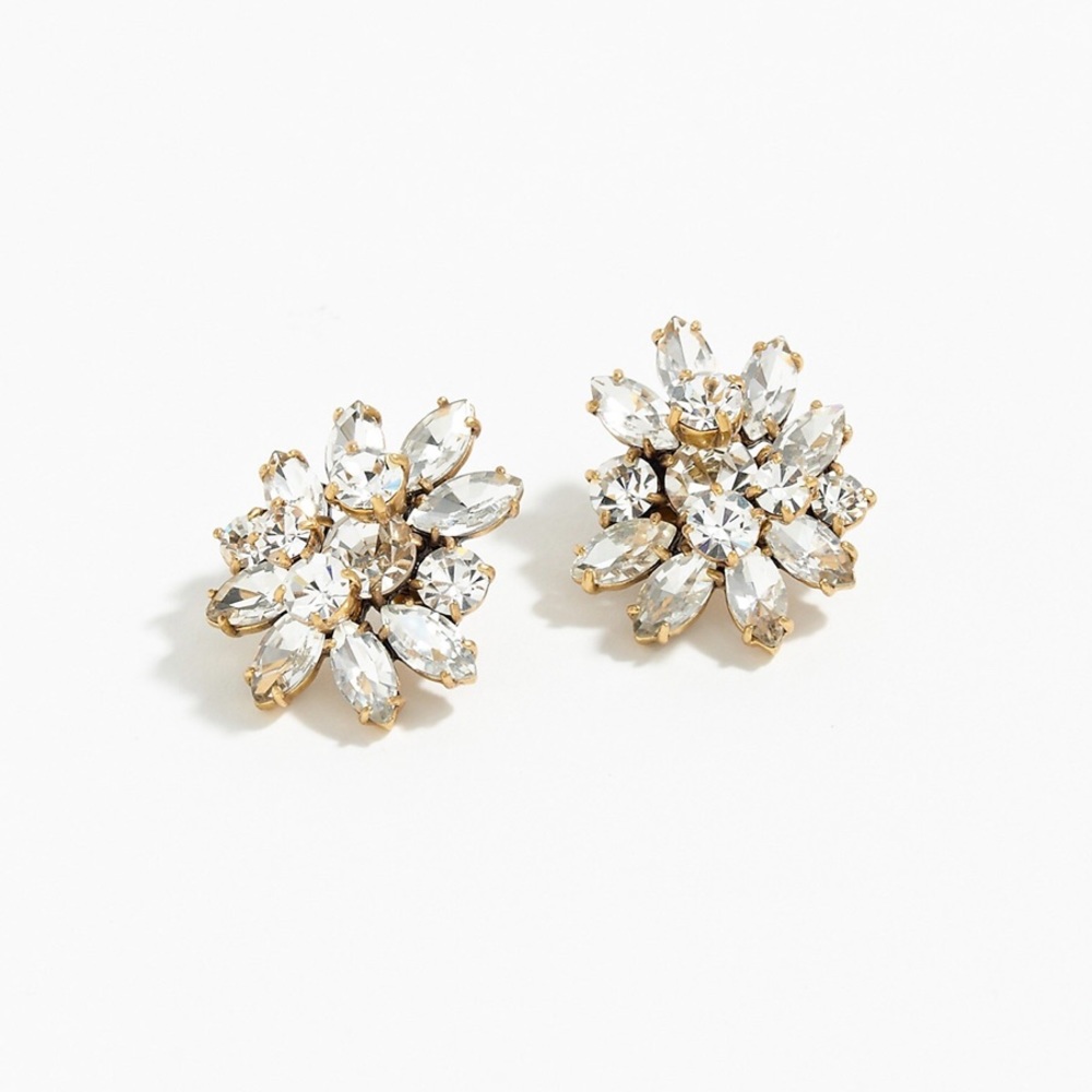 J. Crew Crystal Burst Stud Earrings